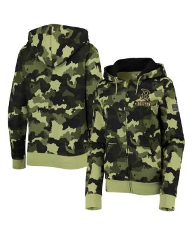 New Era Green Chicago Cubs 2022 MLB Armed Forces Day Camo Full-Zip Hoodie