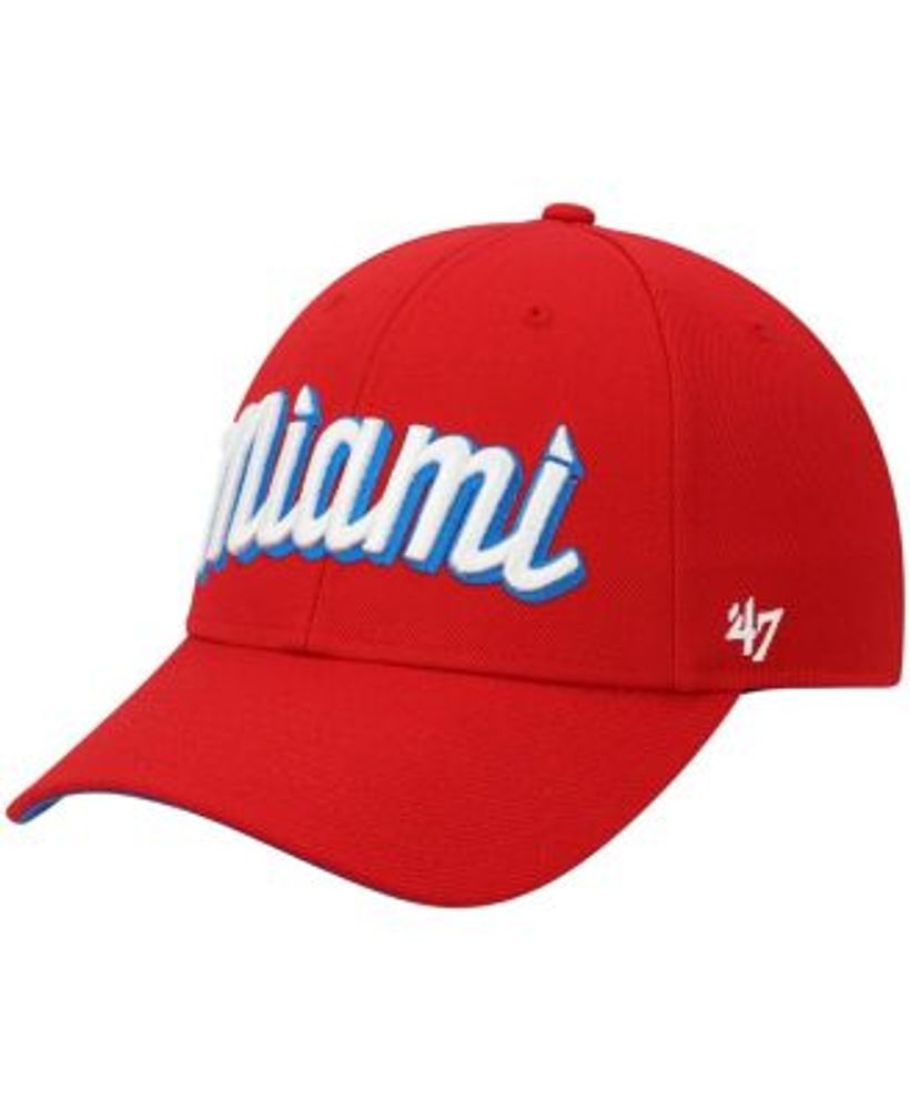 47 Brand Men's '47 Red Miami Marlins City Connect MVP Adjustable Hat
