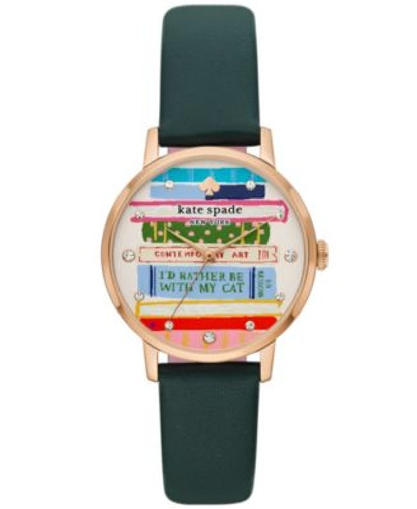 Kate Spade New York Vachetta Leather Grand Metro Watch