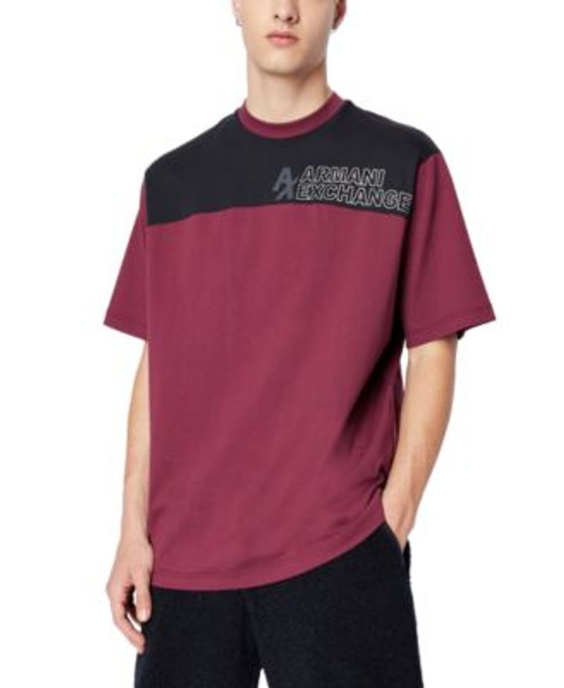 A|X Armani Exchange Men's Colorblocked Dual Logo T-Shirt | Plaza Las  Americas