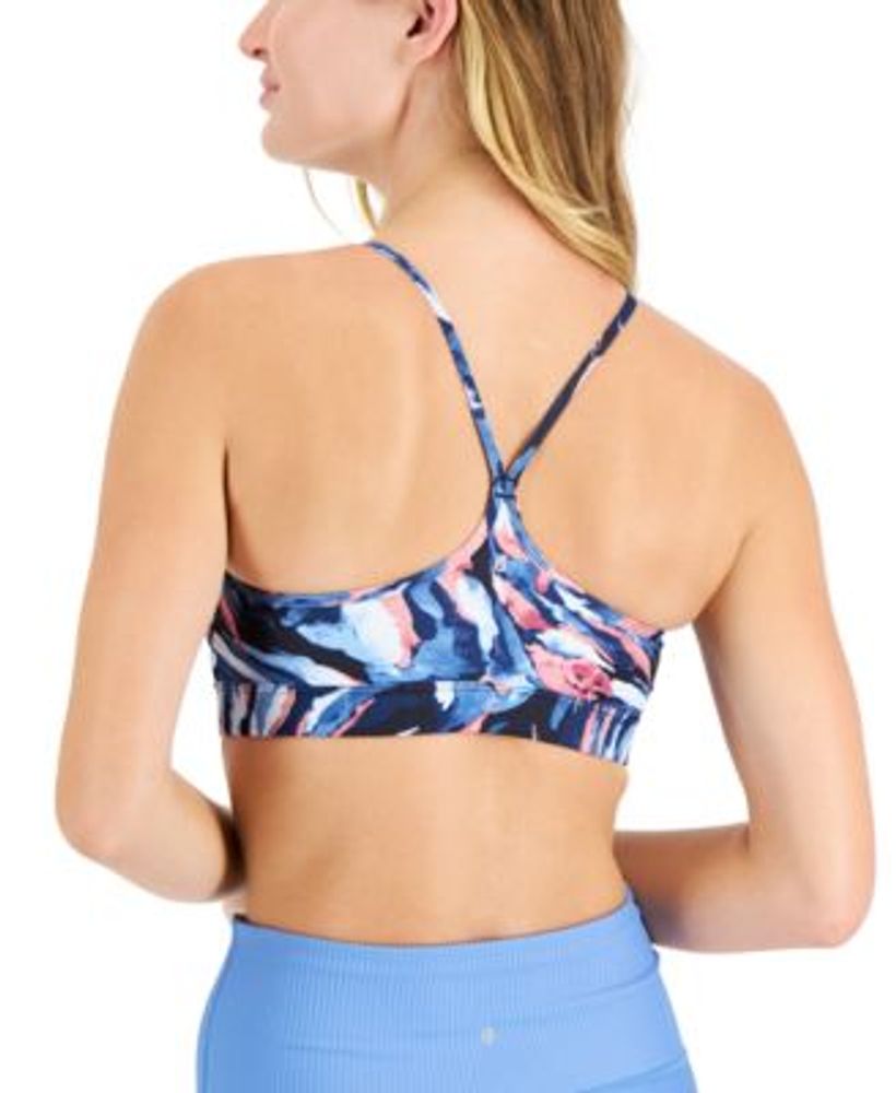 Women's Painterly Waves Low-Impact Sports Bra, Created for Macy's 