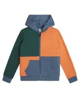 Big Boys Color Block Hooded Zip Up Sweatshirt