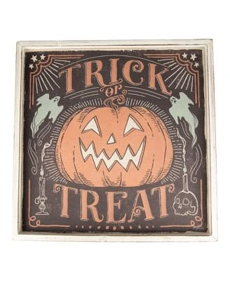 Trick or Treat Jack-O-Lantern Halloween Wall Sign, 18.75"