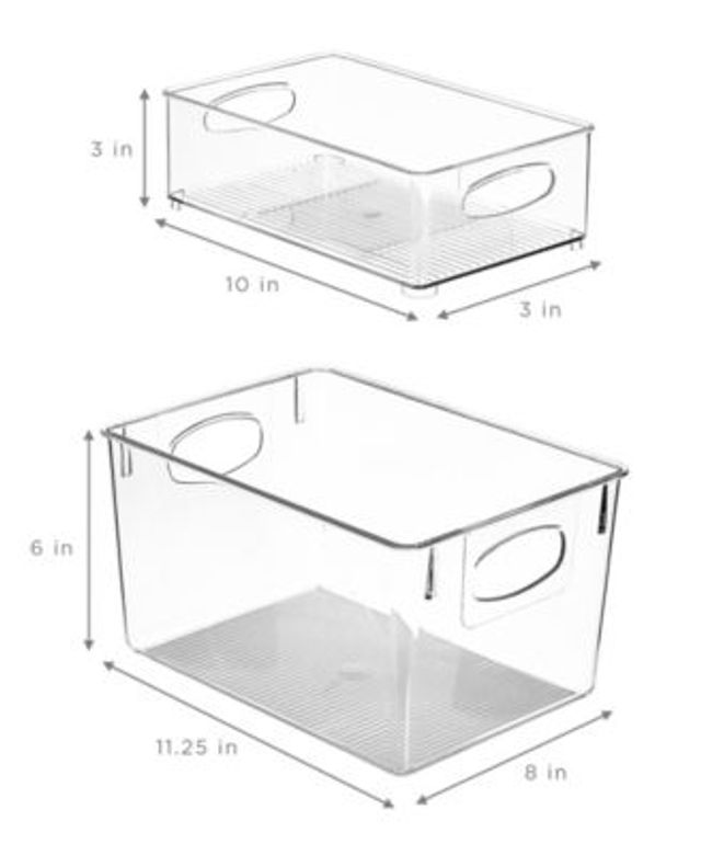 Oxo 4pc Plastic Refrigerator Storage Bin Starter Set White : Target