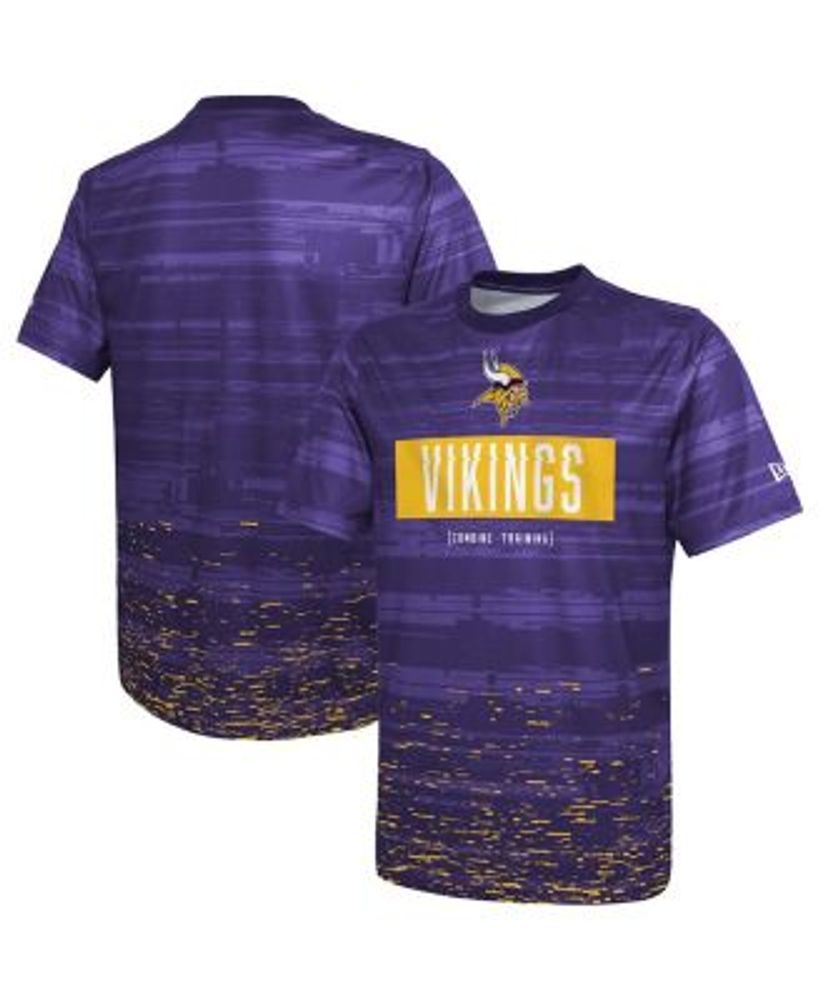 New Era Men's Purple Minnesota Vikings Combine Authentic Sweep T-shirt