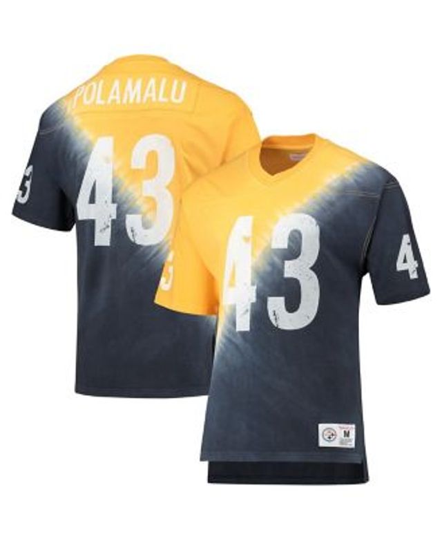 Mitchell & Ness Men's Troy Polamalu White Pittsburgh Steelers Retired  Player Name and Number Long Sleeve T-Shirt