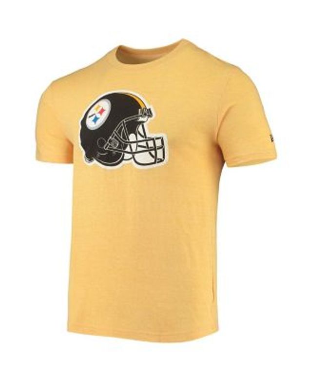 Pittsburgh Steelers Women's New Era White Tri-blend Helmet T-Shirt