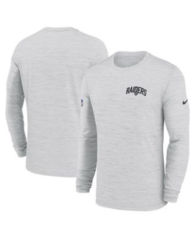 Las Vegas Raiders Nike Dri-Fit Cotton Long Sleeve Raglan T-Shirt - Mens