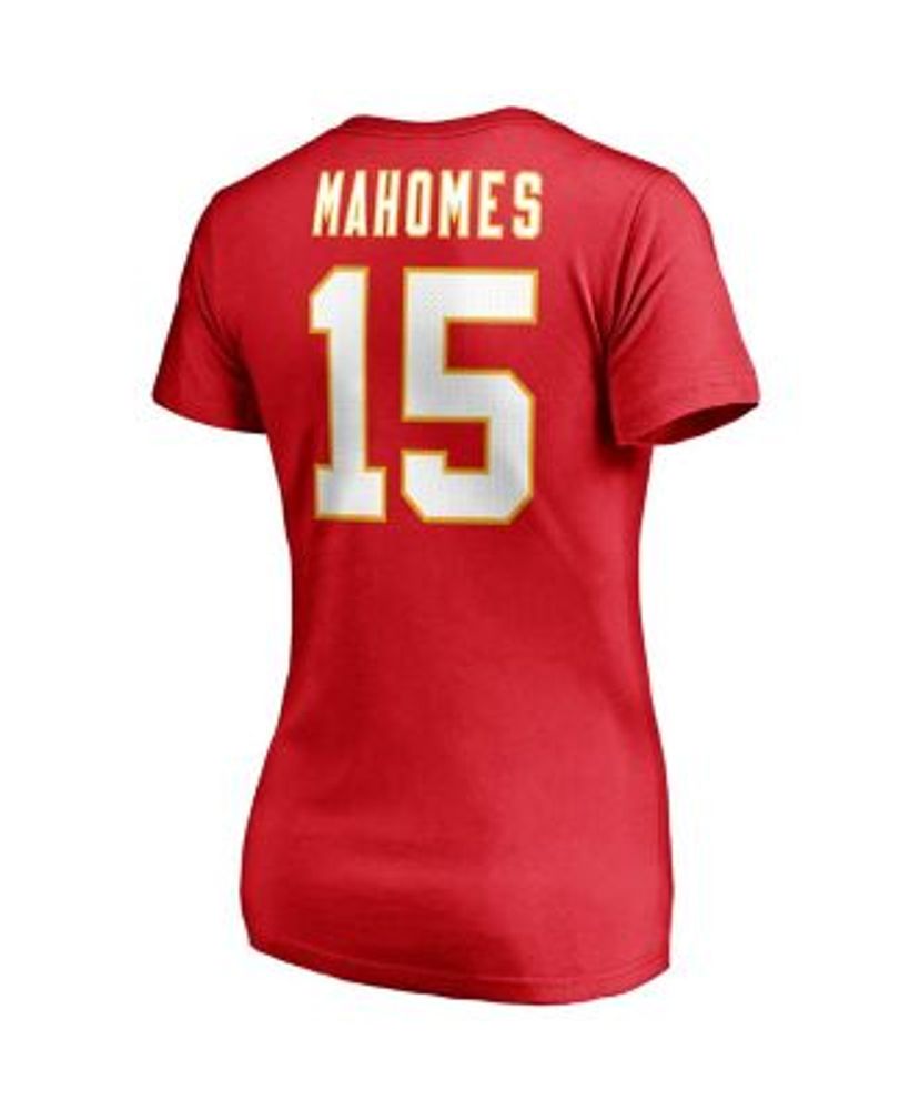 Patrick Mahomes Kansas City Chiefs Player Icon Name & Number T-Shirt – Red