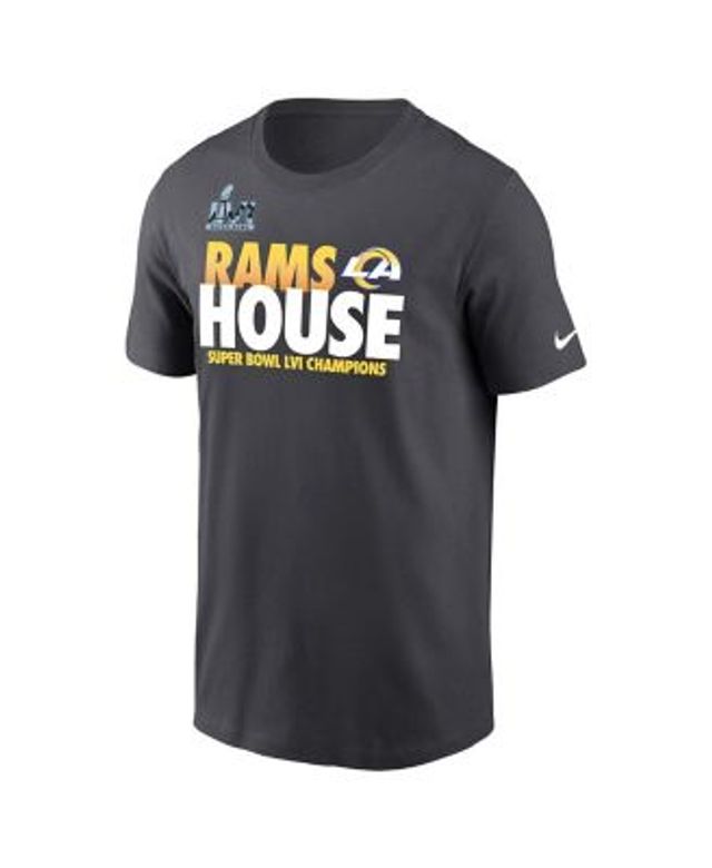 Men's Nike Anthracite Los Angeles Rams Super Bowl LVI Champions Roster T-Shirt Size: Small