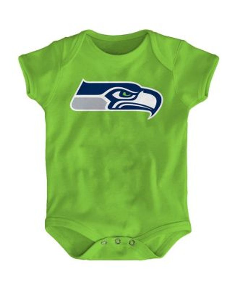 Outerstuff Girls Infant College Navy/Neon Green Seattle Seahawks