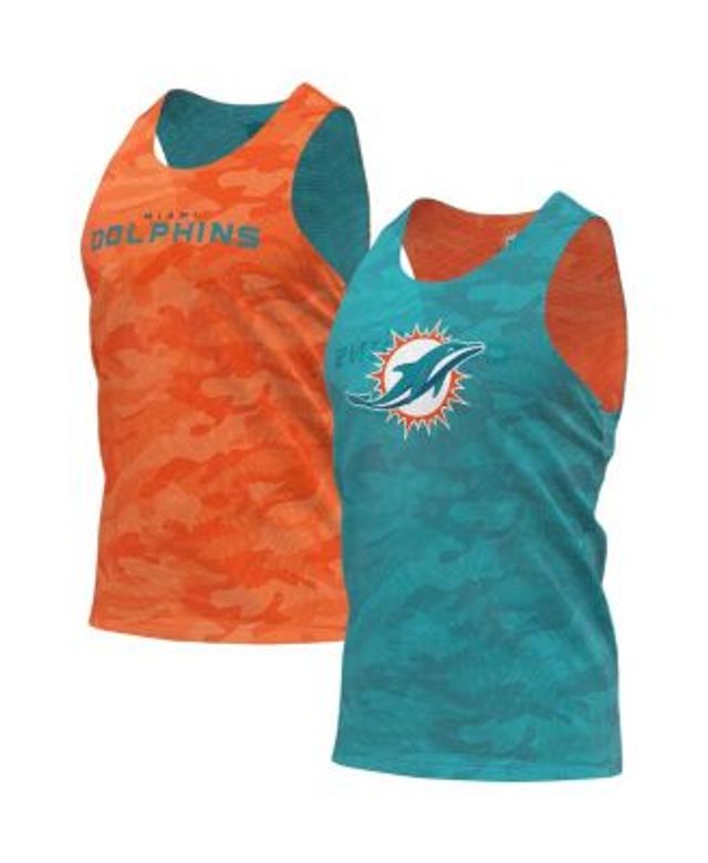 Men's Miami Dolphins Dan Marino Mitchell & Ness Aqua/Orange Retired Player  Graphic Tank Top