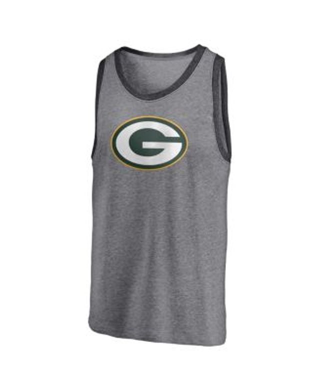 Fanatics Men's Branded Heathered Gray and Heathered Charcoal Green Bay  Packers Famous Tri-Blend Tank Top