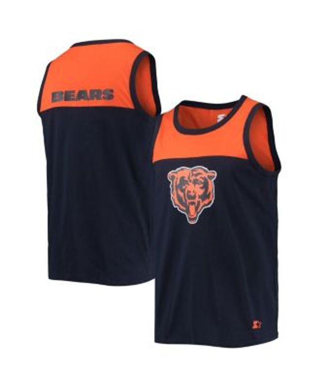 Men's Starter Navy/Orange Chicago Bears Logo Touchdown Fashion Tank Top