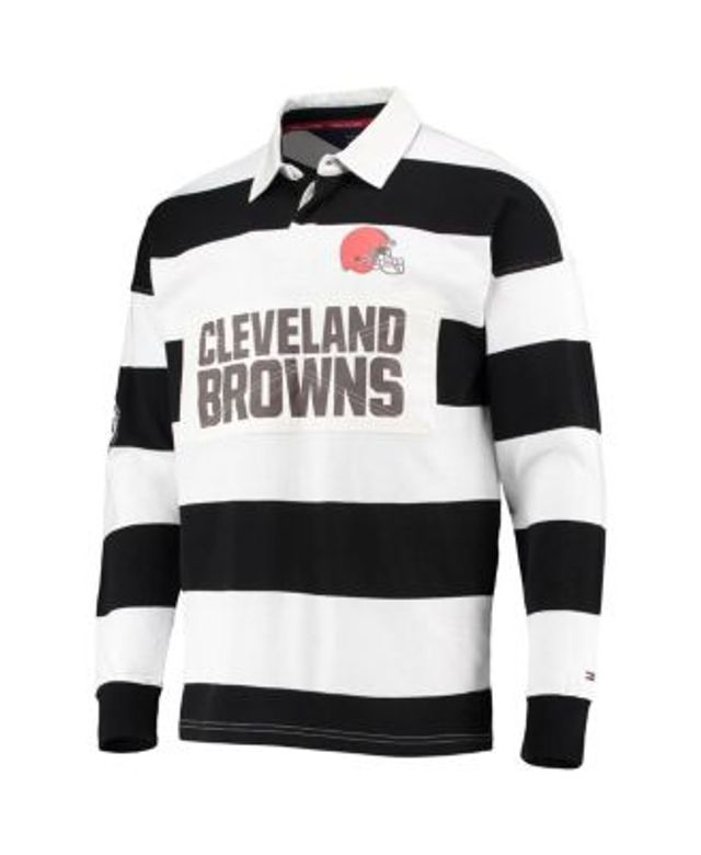 Tommy Hilfiger Men's Black, White San Francisco 49ers Varsity Stripe Rugby  Long Sleeve Polo Shirt - Macy's