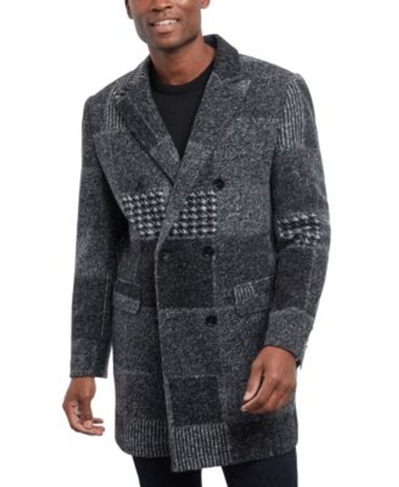 Tallia Men's Wool Slim-Fit Double-Breasted Overcoat - Macy's