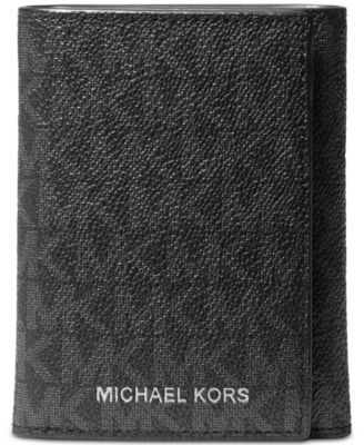 Men's Malone Signature Logo Print Lined Trifold Wallet