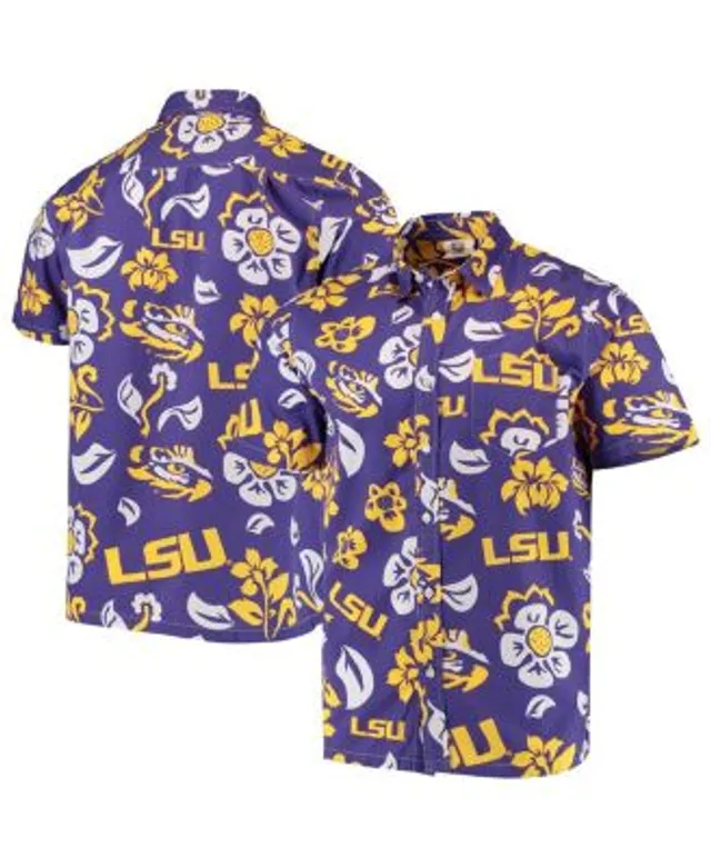 COLUMBIA PFG Yellow Short Sleeve Shirt Men's XXL with LSU Tigers