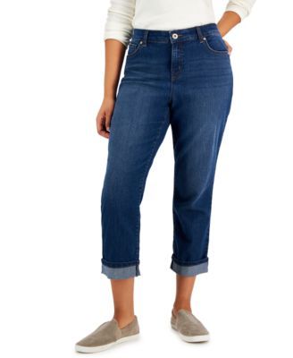 Women's Curvy Cuffed Capri Jeans, Created for Macy's