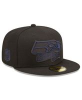 Men's New Era Cream/Navy Seattle Seahawks 2022 Sideline Low Profile 59FIFTY Fitted Hat