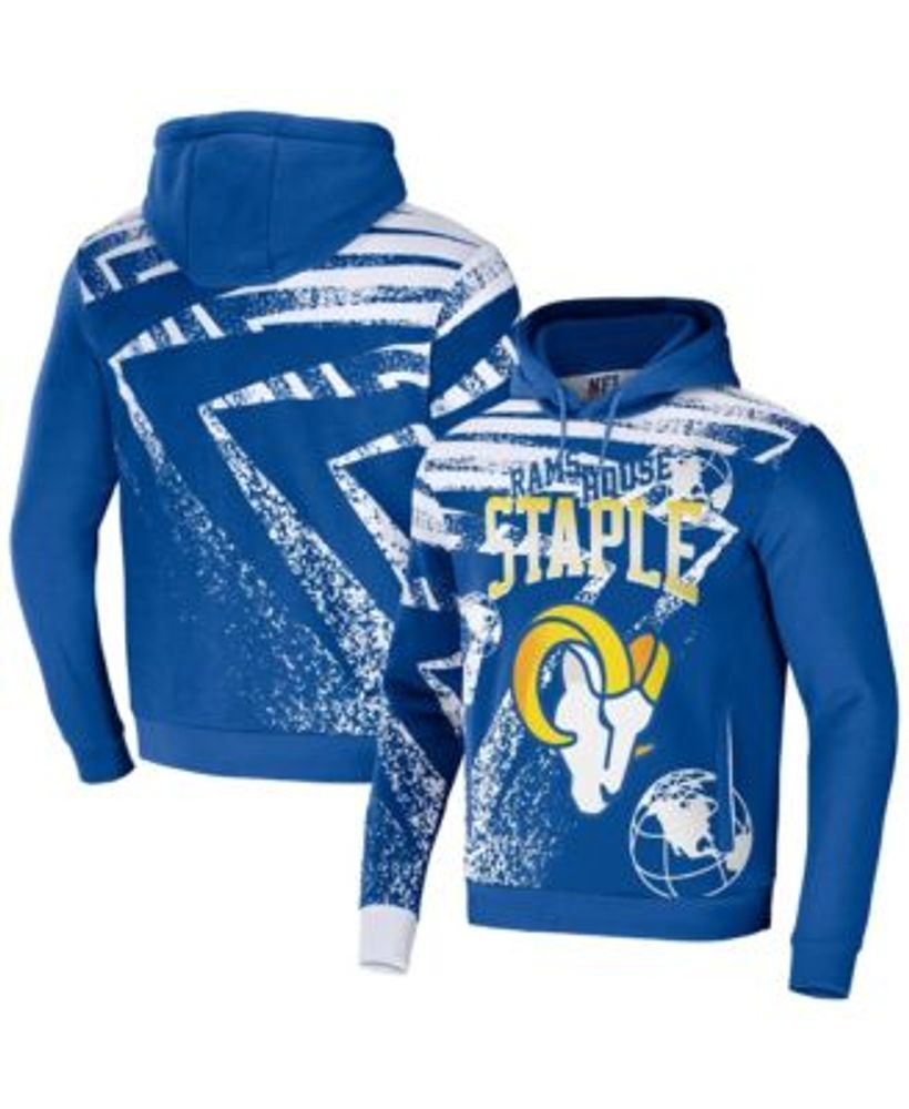 Men's NFL x Staple Royal Los Angeles Rams All Over Print Pullover Hoodie Size: Extra Large