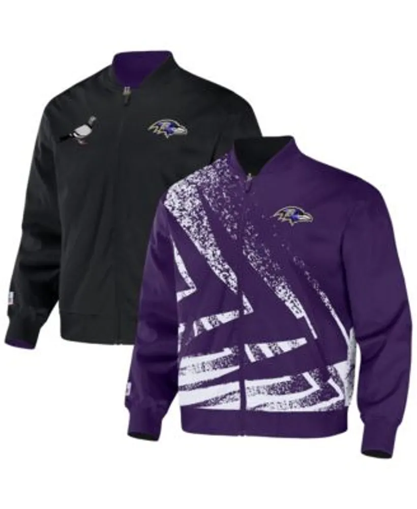 NFL Properties Men's NFL X Staple Purple Baltimore Ravens Embroidered  Reversable Nylon Jacket