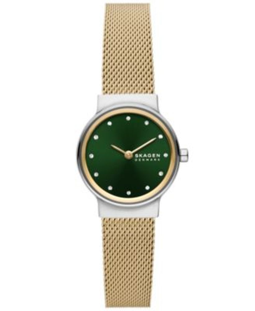 Women's Freja Lille Two-Hand Gold-Tone Stainless Steel Mesh Strap Watch, 26mm