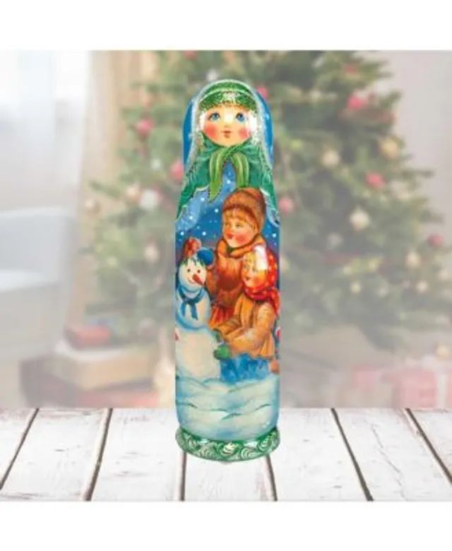 G. Debrekht Russian Santa Wooden Wine Bottle Box