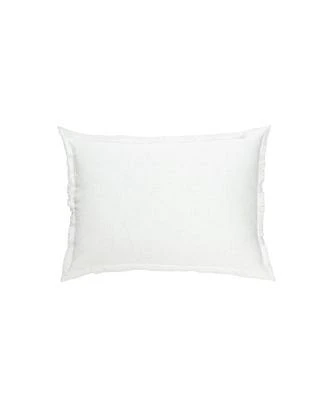 Bright White Linen Down Lumbar  Pillow