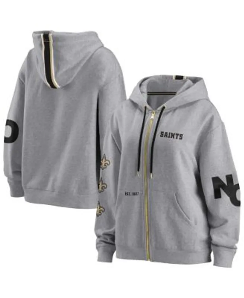 New Orleans Saints Nike Women's Gym Vintage Raglan Full-Zip Hoodie