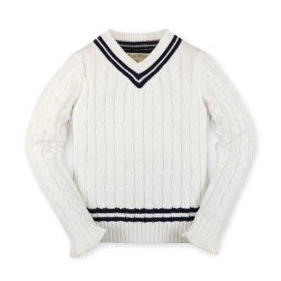 Girls' Long Sleeve V-Neck Cricket Sweater