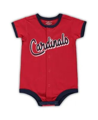 Newborn White/Navy Atlanta Braves Power Hitter Short Sleeve