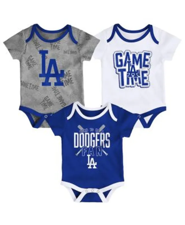 Outerstuff Girls Newborn & Infant Royal/Heathered Gray Los Angeles Dodgers Scream & Shout Two-Pack Bodysuit Set