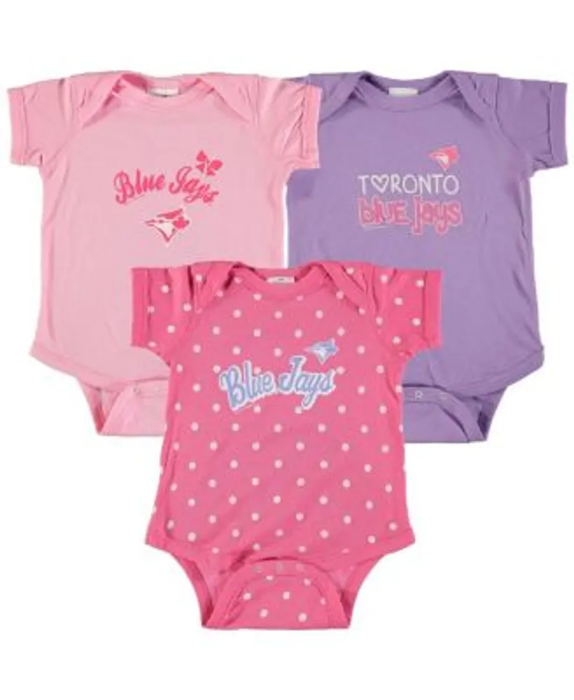 Soft As A Grape Girls Infant Pink, Purple Toronto Blue Jays 3-Pack