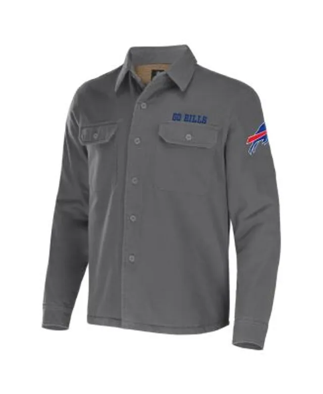 Men's NFL x Darius Rucker Collection by Fanatics Black Buffalo Bills  Flannel Long Sleeve Button-Up Shirt