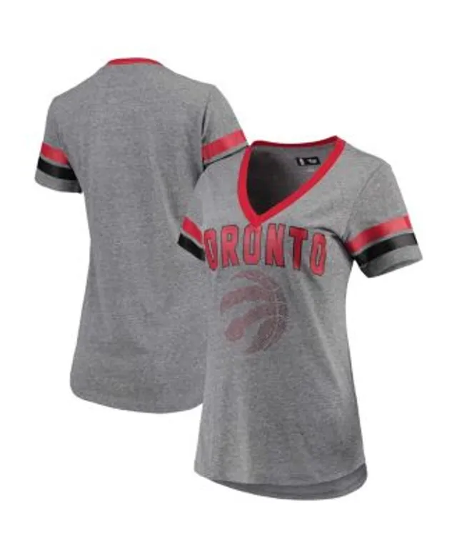 Cleveland Indians G-III 4Her by Carl Banks Women's Team Goal Line Raglan  V-Neck T