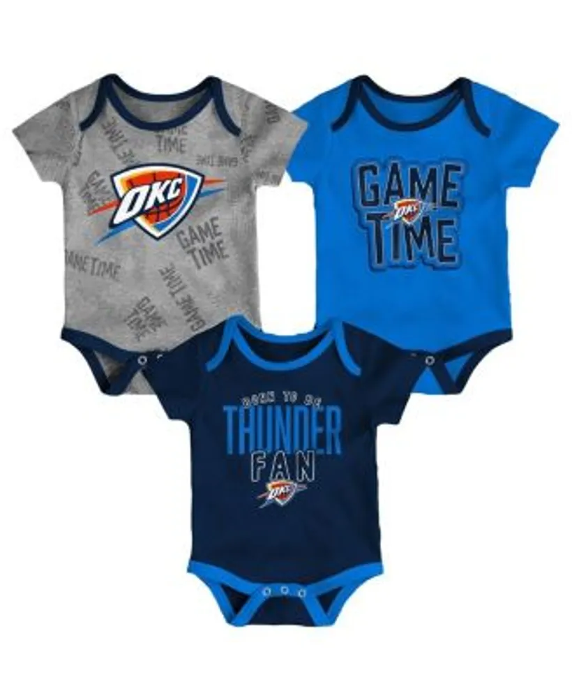 Newborn & Infant Houston Astros Navy/Orange/Heathered Gray Game Time Three-Piece Bodysuit Set