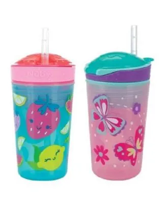 Nuby Snack N' Sip 2 in 1 Snack and Drink Cup (Red)