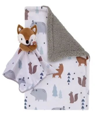 Fox Winter Baby Blanket and Security Blanket Set, 2 Pieces