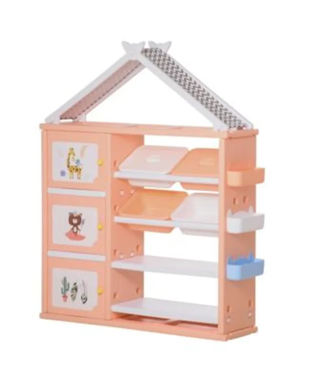 Qaba 3 Tier Kids Storage Unit With 6 Drawers Chest Toy Organizer