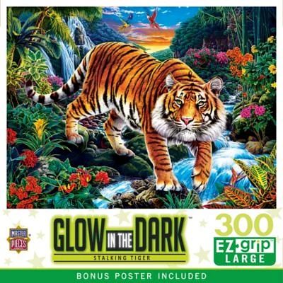 Glow in the Dark - Stalking Tiger 300 Piece Puzzle