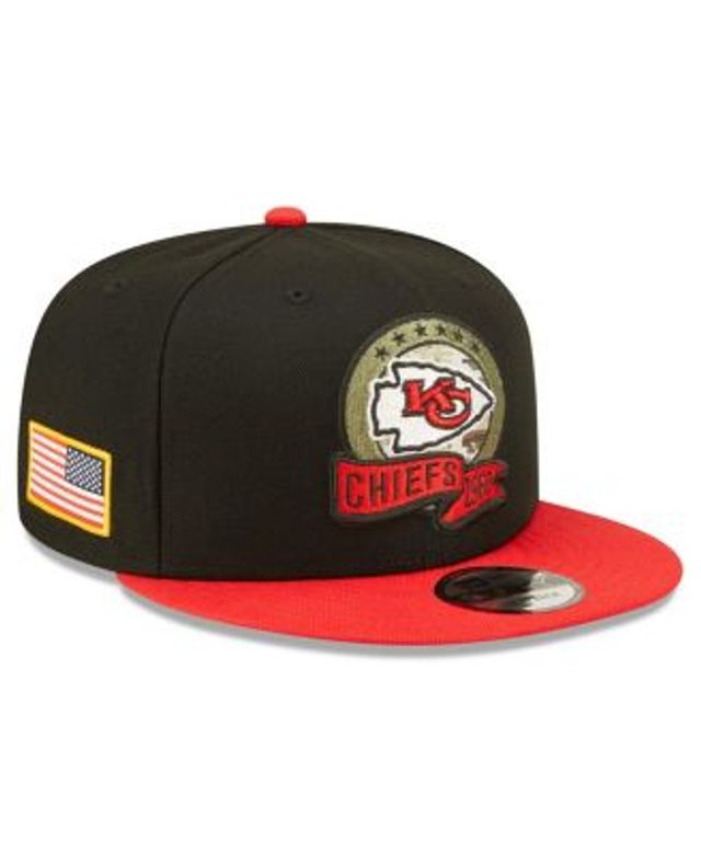 New Era Men's Black, Red Kansas City Chiefs 2022 Salute To Service 9FIFTY  Snapback Hat