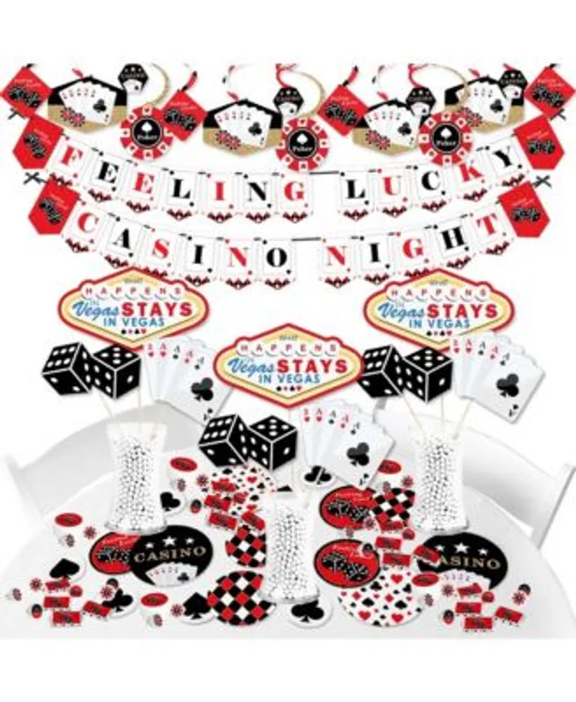 Big Dot of Happiness Las Vegas - Casino Party Supplies - Banner Decoration  Kit - Fundle Bundle
