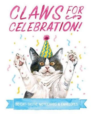 Claws for Celebration Notecards: 20 Cat-Tastic Notecards & Envelopes by Megan Lynn Kott