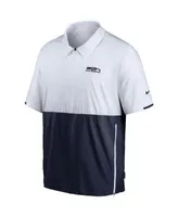 Men's Nike White/Navy Chicago Bears Sideline Coaches Half-Zip Short Sleeve  Jacket