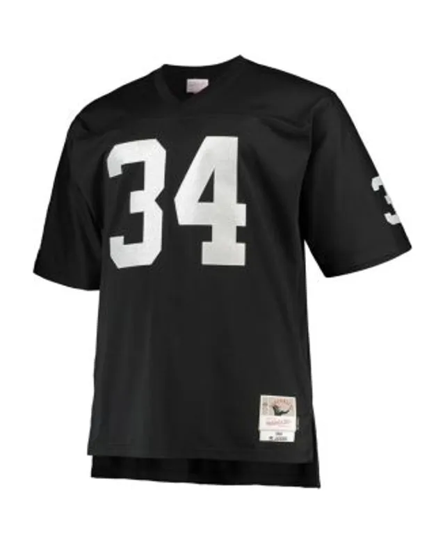 Men's Mitchell & Ness Bo Jackson Black/Silver Las Vegas Raiders Big Tall Split Legacy Retired Player Replica Jersey