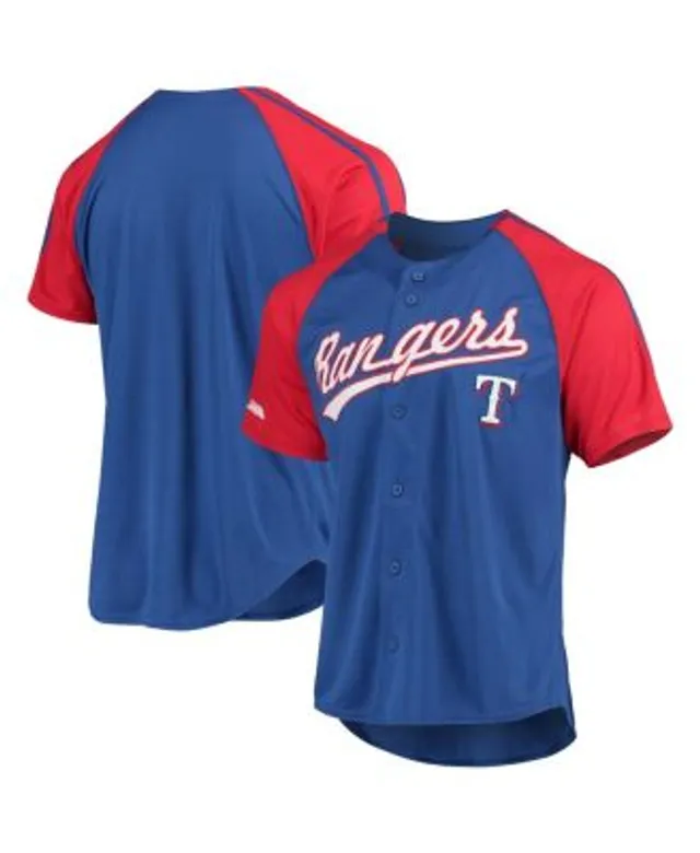 Majestic Texas Rangers Royal/Red Authentic Collection On-Field 3/4-Sleeve Batting Practice Jersey Size: Small