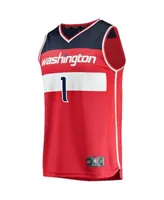 Youth Fanatics Branded Johnny Davis Red Washington Wizards 2022 NBA Draft First Round Pick Fast Break Replica Jersey - Icon Edition