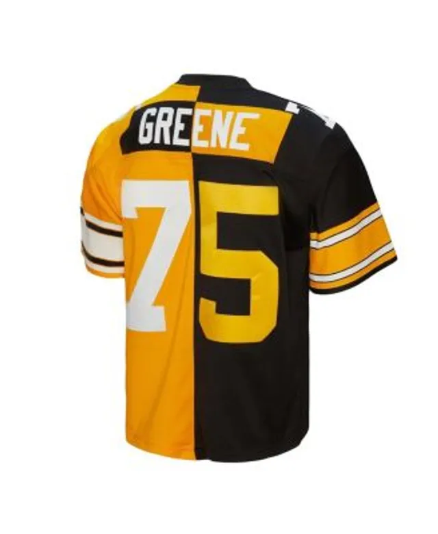 Men's Mitchell & Ness Joe Greene Black Pittsburgh Steelers 1975 Authentic  Throwback Retired Player Jersey