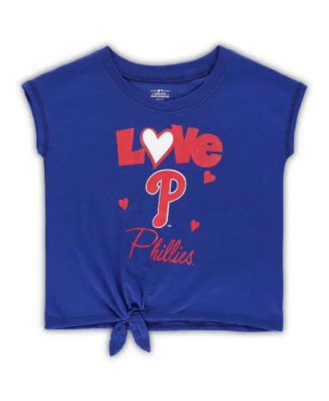 Outerstuff Girls Preschool Royal, Red Chicago Cubs Forever Love Tri-Blend T- shirt and Leggings Set